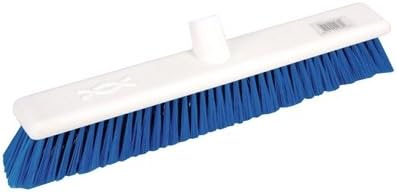 Jantex Hygiene Broom Soft Bristle Blue 18In Brush Only Sweeping Cleaning