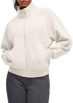 G4Free Smoofit Modal Soft Women's Zip Up Jackets Loose Fit Mock Neck Casual Tops with Pockets