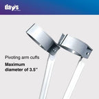 Days Forearm Crutches, Adult Size, Turning Arm Cuffs and Crutches Support Legs After Injury or Surgery, Adjustable Height and Handle Crutches for Elderly, Handicapped, and Disabled users