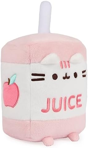 GUND Pusheen Juice Box Plush Cat Stuffed Animal for Ages 8 and Up, Pink/White, 6”