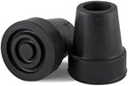 Essential Medical Supply Replacement Rubber Cane Tips with Metal Washer for 3/4" in Black - Durable and Supportive Walking Cane Tips