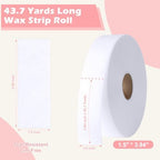 400 Pcs Non-Woven Wax Strip 1.5''x44 Yards Pre-cut Wax Strips Epilating Strips 1.5 X 4 Inch For Body Facial Tear-Resistant & Lint-Free Air 1 Roll Removal Paper Women Arms Legs Hair Cleaning Remove
