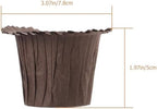 Zerodeko 90pcs High-temperature Resistant Cake Cups Muffin Liners Natural Color Coffee White Non-stick Baking Wrappers for Oven Household Kitchen Use