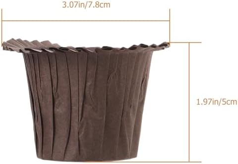 Zerodeko 90pcs High-temperature Resistant Cake Cups Muffin Liners Natural Color Coffee White Non-stick Baking Wrappers for Oven Household Kitchen Use