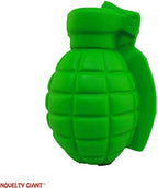 NOVELTY GIANT Stress Relief Squeezable Foam Green Grenade Package of Six