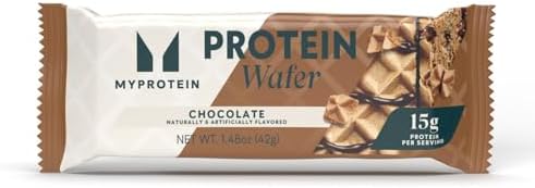Myprotein Crispy Protein Wafers | 15g Protein | Box of 10 | Chocolate | High Protein Snack Bar | Milk & Whey Isolate | Low Sugar