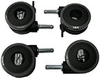 Invacare Bed Caster Package; 2 w/Brake and 2 w/Out Brake, 1123550