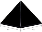 Runyangshi Natural Black Obsidian Crystal Pyramid Energy Generator | 1.6x1.6in (4x4cm) Healing Crystal Pyramid for Protection & Positive Energy | Natural Quartz for Chakra Reiki Home Decor