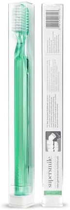 Supersmile New Generation Toothbrush w/Patented 45° Soft Nylon Bristles - Whitening Tooth Brush w/Ergonomic Handle Guarantees ADA Recommended Brushing Angle for Adults & Children