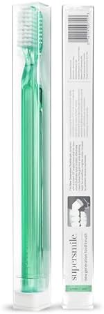Supersmile New Generation Toothbrush w/Patented 45° Soft Nylon Bristles - Whitening Tooth Brush w/Ergonomic Handle Guarantees ADA Recommended Brushing Angle for Adults & Children