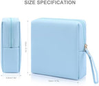 Sanitary Napkin Period bag for Women, Sanitary Napkin Storage Bag, PU Leather Sanitary Pad Bags Pounch, Portable Tampons Zipper Organizer Bag with Handle for Ladies