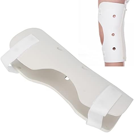 Knee Immobilizer, 15 Inch Breathable Compression Sleeve, Straight Leg Support Brace for Left Side, Foam Stabilizer for Injury Recovery and Post Surgery