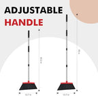 Heavy Duty Broom, 55 Inch Long Handle Outdoor Large Angle Brooms, Commercial Broom for Sweeping Indoor, for Home Garage Kitchen Office Courtyard Lobby Patio Lawn Concrete