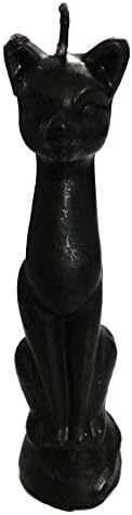Vrinda ® Cat Figure Spell Candle | Handcrafted 5" Ritual Candle | Wicca Spells Candle | Great for Halloween, Birthdays - Black Mystical Candle, Approx 5.5"x1.5" Size