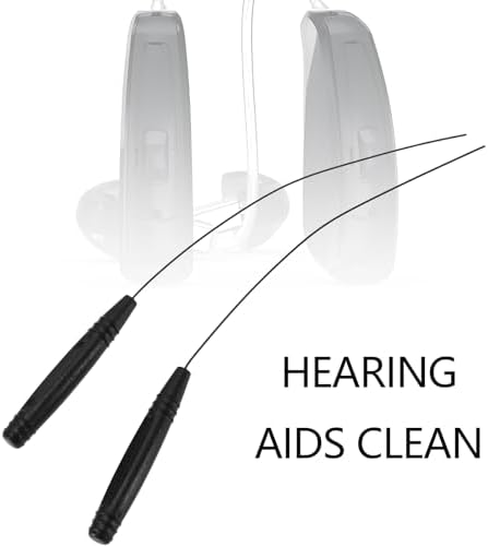 SING F LTD 5pcs 12.5cm Hearing Aid Cleaner Rod Long Hearing Aids Wire Wax Remover Slim Tubes Cleaning Accessory Earmold Vent Cleaner for Sound Tubes