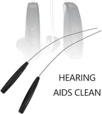 SING F LTD 5pcs 12.5cm Hearing Aid Cleaner Rod Long Hearing Aids Wire Wax Remover Slim Tubes Cleaning Accessory Earmold Vent Cleaner for Sound Tubes