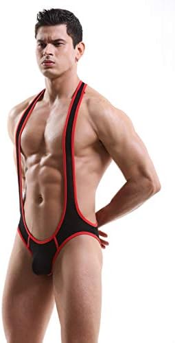 Men's Mesh Jockstrap Leotard Underwear Jumpsuits Wrestling Singlet Bodysuit