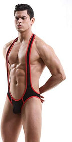 Men's Mesh Jockstrap Leotard Underwear Jumpsuits Wrestling Singlet Bodysuit