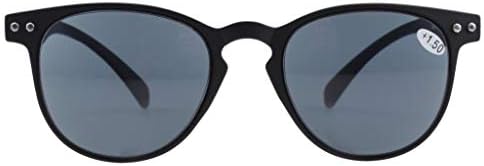 Eyekepper 4-Pack Round Full Coverage Ultrathin Flex Frame Reading Glasses Readers Sunshine Readers +3.5
