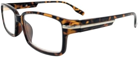 The Dean Stylish Rectangular Reading Glasses, Unisex Rectangle Readers for Men and Women