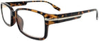 The Dean Stylish Rectangular Reading Glasses, Unisex Rectangle Readers for Men and Women