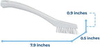 Vikan - 44015 Detail Brush, Multifunctional, Slip-Resistant Cleaning Tool, Extra Stiff Polypropylene & Polyester Bristle, 8 Inch, White