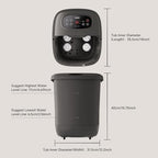 High Depth 14in Feet Foot Spa Electric Rotary Massage with PTC Heating System,Foot Bath with Timer Constant Temperature Control,Handle,and Six Set Electric Massage Balls
