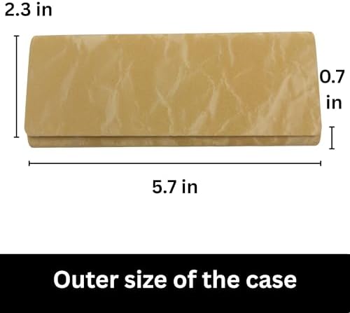 Clip on Case for Glasses, Clip on Sunglasses Case, Slim Flat Hard Shell Case for Clip-on for Men Women Unisex