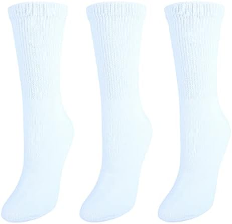 CTM Women's Cushioned Diabetic Crew Socks (3 Pair Pack)