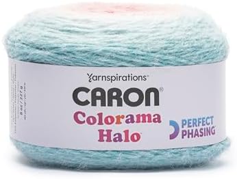 Caron Colorama Halo Cake Rose Garden Yarn - 2 Pack of 8oz/226.79g - 71% Acrylic,18% Nylon,11% Polyester - #5 Bulky - 60 Yards for Knitting, Crocheting & Crafts