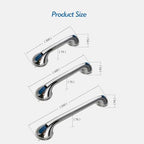 Suction Cup Grab Bars for Shower,Chrome Plated Bathroom Grab Bars,Removable Toilet Handles,Suitable for Elderly Disabled Pregnant Women (Size : 30cm)
