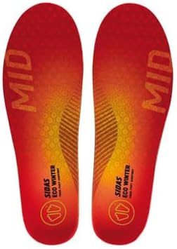 Sidas Unisex 3Feet Winter Insulated Cushioned High/Low/Mid-Arched Feet Ski Boot Insoles with EVA Shell for Arch Support | Woven Polyester Mesh Cover
