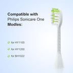 Replacement Toothbrush Heads Compatible with Philips Sonicare One Electric Toothbrush，Brush Head 10 Pack for HY1100 for HY1200 for BH1022,White