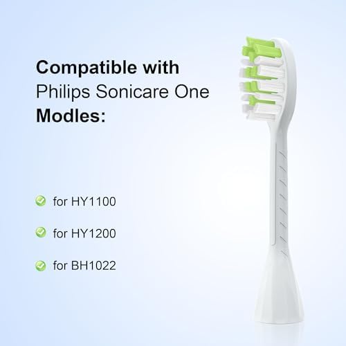 Replacement Toothbrush Heads Compatible with Philips Sonicare One Electric Toothbrush，Brush Head 10 Pack for HY1100 for HY1200 for BH1022,White