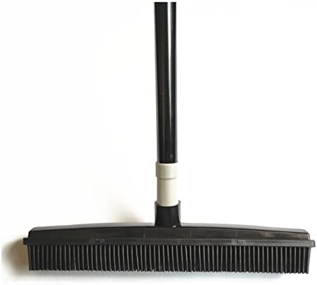 Multifunctional Telescopic Broom, Magic Rubber Besom Cleaner, Pet Hair Removal Brush, Home Floor Dust Mop; Carpet Sweeper(Black)