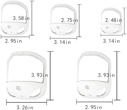 Beard Shaper Goatee Mustache Grooming Tool Face Hair Styling Template for Man - Transparent - 5 PCS/Set (Transparent)