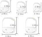 Beard Shaper Goatee Mustache Grooming Tool Face Hair Styling Template for Man - Transparent - 5 PCS/Set (Transparent)