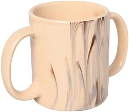 HealthGoodsIn Dual Handle Mug (Double Grip Mug) to Aid Tremors, 11.83 US Fl. Oz. (350 Ml) (Cream)