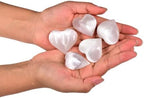 JIC Gem 1.4-1.6" Natural Unique White Selenite Heart Stone Healing Crystal Heart Rock Engraved Heart Decoration Heart Shape Crystal Set of 10 Wholesale Frome Morocco