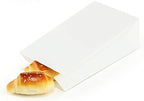 BagDream White Paper Lunch Bags 12LB 7x4.5x13.75 Inches 50Pcs Recyclable Kraft Paper Bags Bulk, Disposable, Large for Snack, Lunch, Sandwich, Burger, Baked Food, Packing, Craft