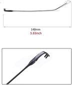 QYAJS 1 Pair Metal Frame Arms Rimless Glasses Legs Glasses Replacement Temple Eyewear Frame Temple (Black)