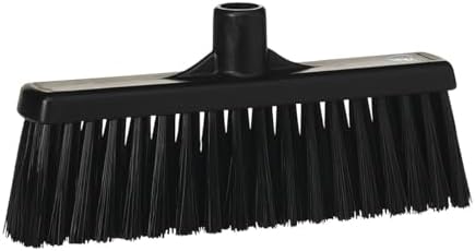 Vikan 31669 Broom,Straight Neck,Medium,12",PP/PBT,Black
