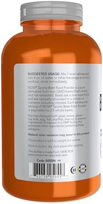 NOW Foods Sports Nutrition, Beet Root Powder, Super Food With Naturally Occurring Nitrates, 12-Ounce