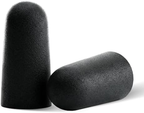 Happy Hippo Soft Foam Earplugs, 33 dB NRR, (50 Pair 100 Ear Plugs) Maximum Protection for Sleeping; Silence Snoring, Airports, Power Tools, Phone Calls, Loud Work Places, Nightclubs (Black)