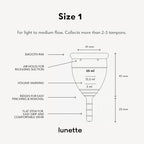Lunette Menstrual Cup Reusable BPA Free Period Cup with 12-Hour Leak Free Comfort - Soft 100% Medical-Grade Silicone - Eco-Friendly Pad & Tampon Alternative – Vegan - Made in Finland - Size 1 Pink