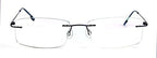 Agstum Titanium Alloy Flexible Rimless Hinged Frame Optical Eyeglasses Frames