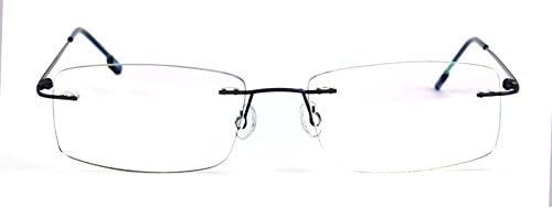 Agstum Titanium Alloy Flexible Rimless Hinged Frame Optical Eyeglasses Frames