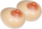 Janet's Girls Adhesive Silicone Attachable Nipples, Reusable, Washable for Breast Forms, Crossdressers, Drag Queen (X-Large Nipple (Pair)) Pink