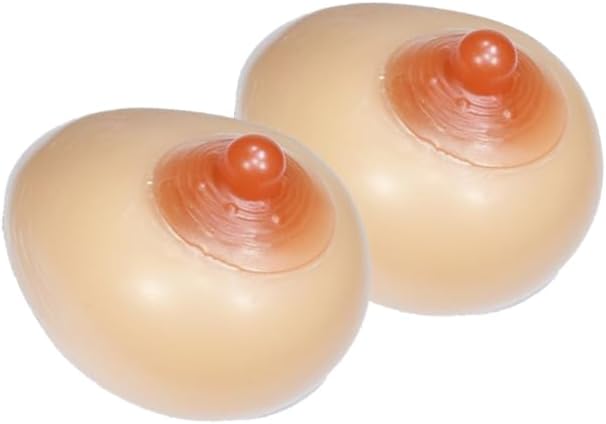 Janet's Girls Adhesive Silicone Attachable Nipples, Reusable, Washable for Breast Forms, Crossdressers, Drag Queen (X-Large Nipple (Pair)) Pink