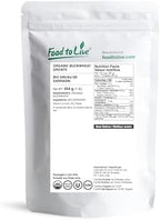 Food to Live Organic Buckwheat Groats, 1 Pound – Whole Grain Buckwheat Seeds by Food to Live. Hulled, Non-GMO, Kosher, Raw, Vegan, Sirtfood. Bulk Cereal Grain